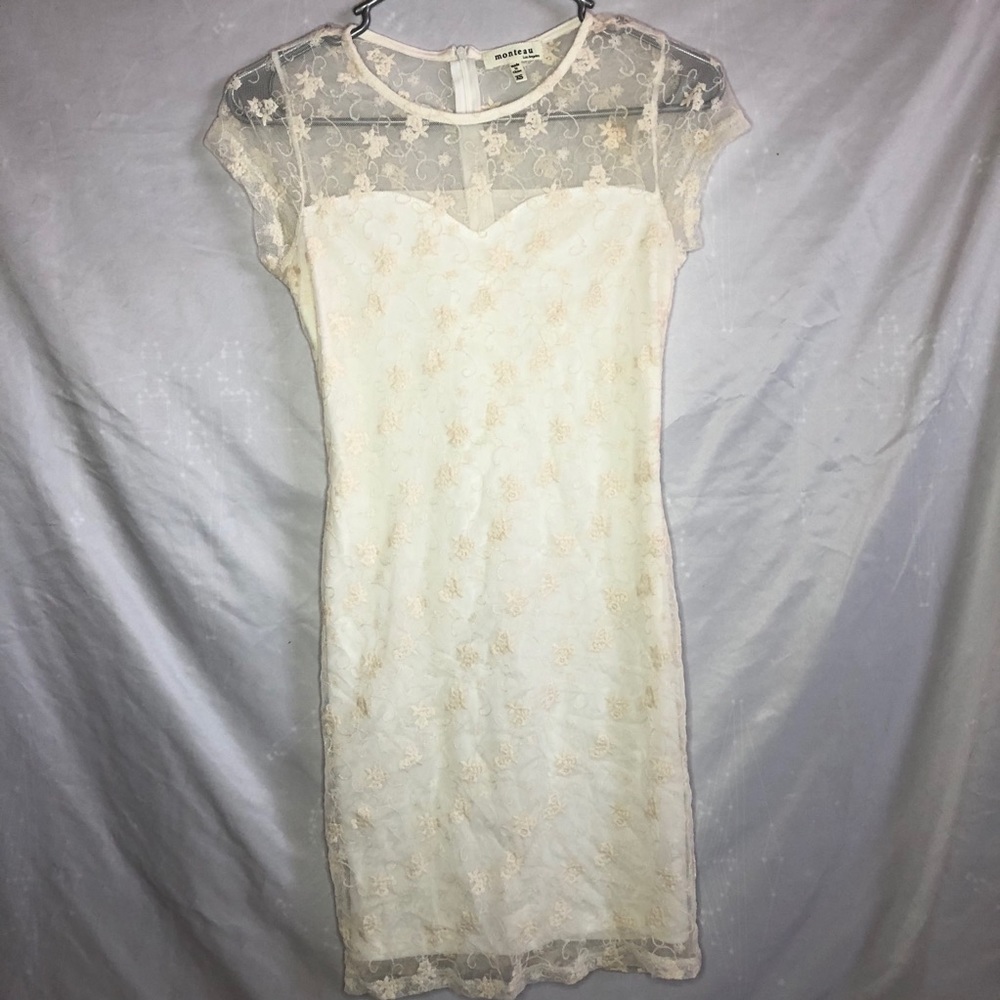 monteau short sleeve fitted dress